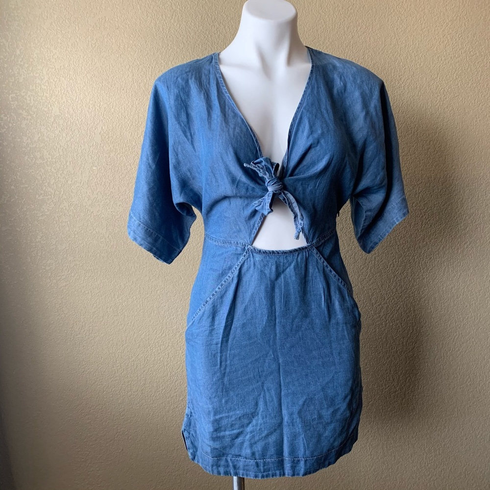 Banjara mini exposed abdomen tie front dress. XS